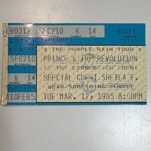The Purple Rain Tour Prince and The Revolution with Guest Sheila E Concert 1985